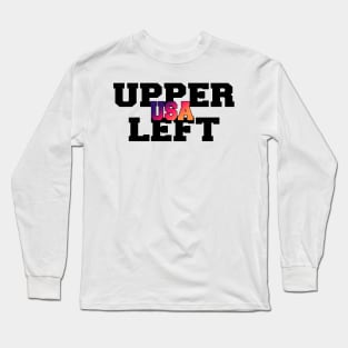 UPPER LEFT USA Long Sleeve T-Shirt